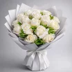 Ванильное небо – букет из белых роз